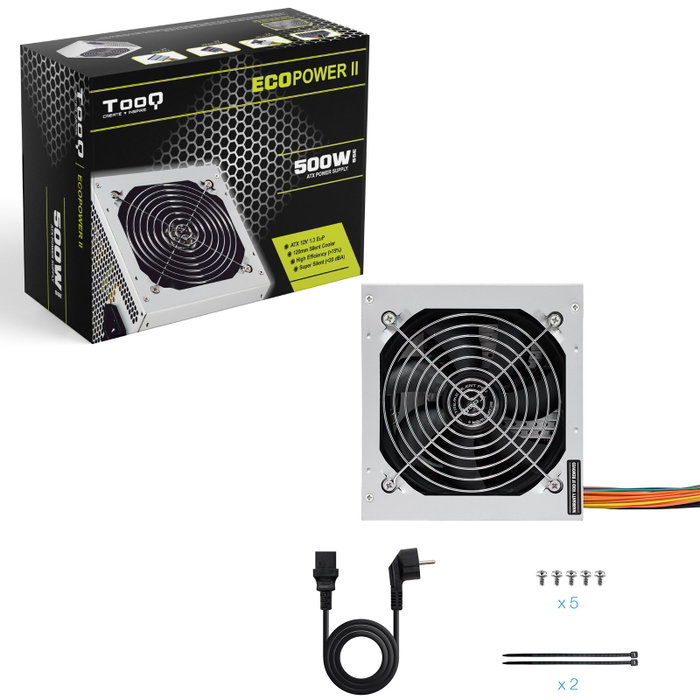 TOOQ Fuente de Alimentación EcoPower II TQEP-500SSE 500W Plata